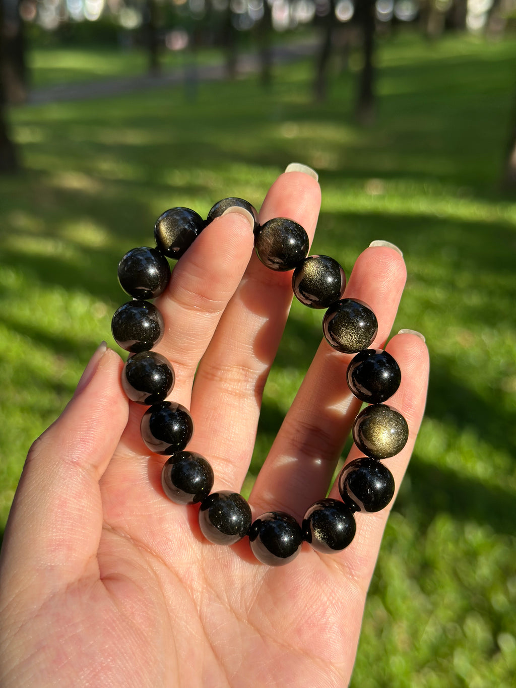 Gold Obsidian Bracelet (12mm)