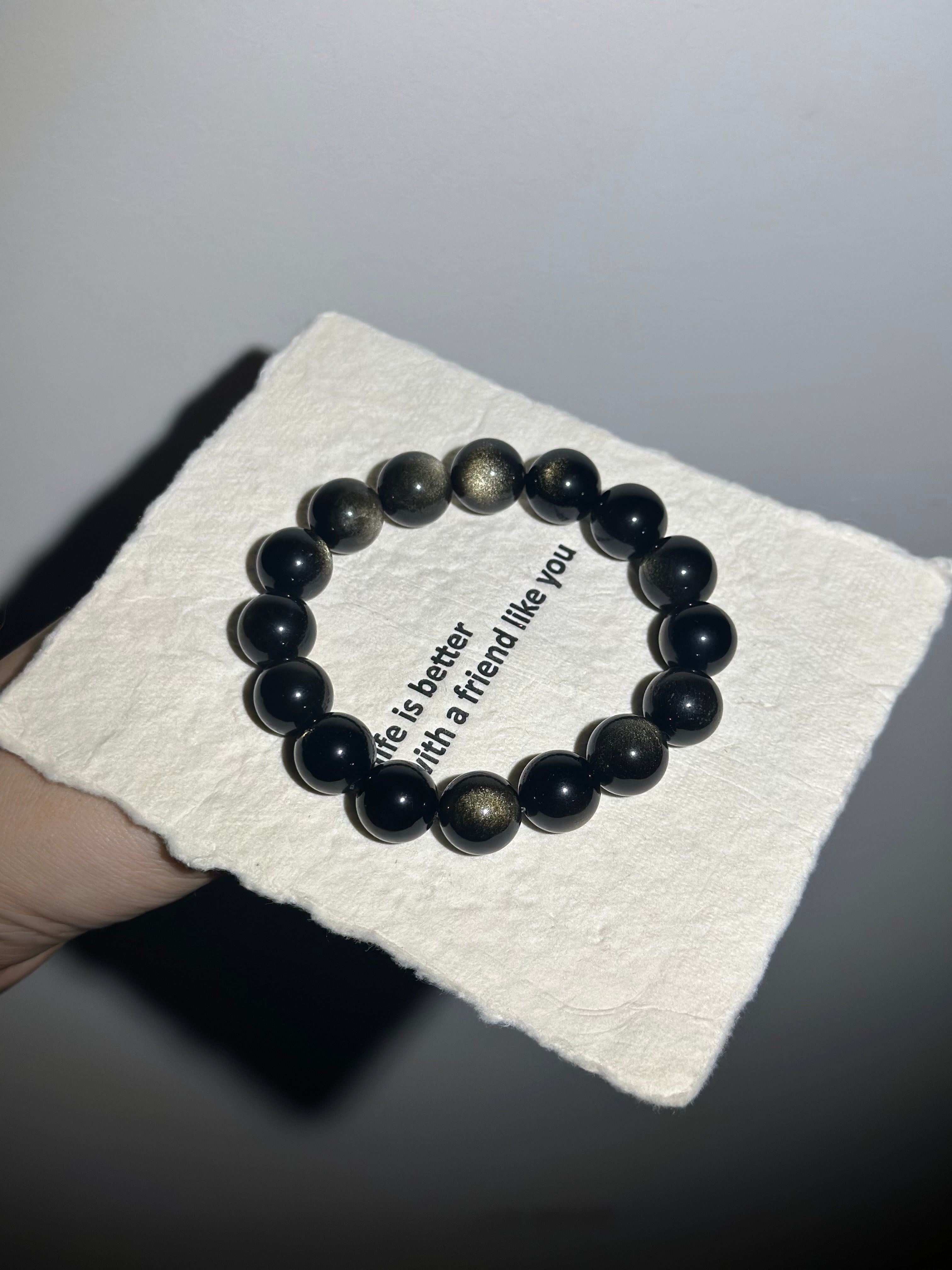 Gold Obsidian Bracelet (12mm)