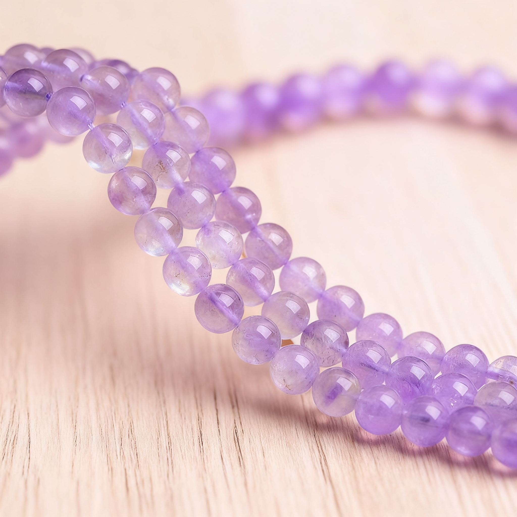 Dreamy Lavender Amethyst Bead Bracelet（8-8.88mm）