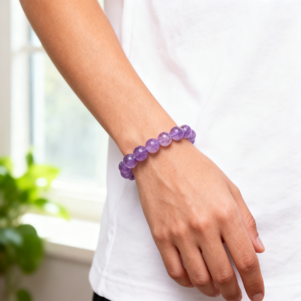 Dreamy Lavender Amethyst Bead Bracelet（8-8.88mm）